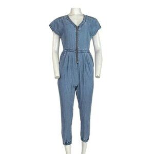 Bebe Chambray Denim Jumpsuit Size XS